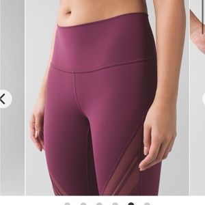 Lululemon High Times Metta Red Grape Leggings Size 6